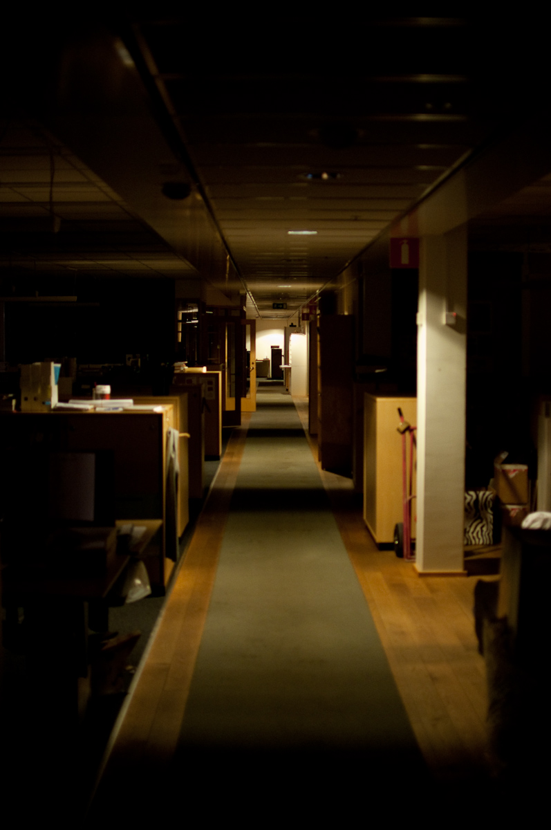 Kontoret på kvällen