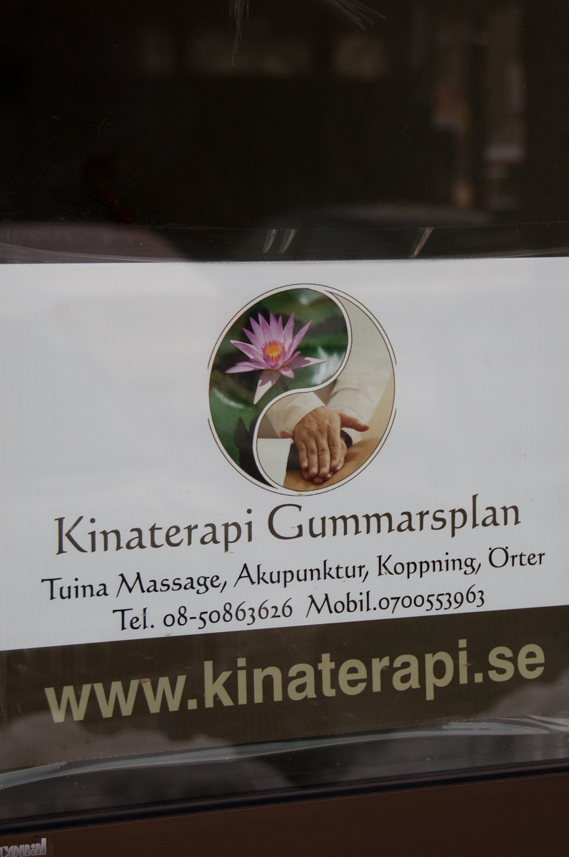 Reklamskylt med Gummarsplan